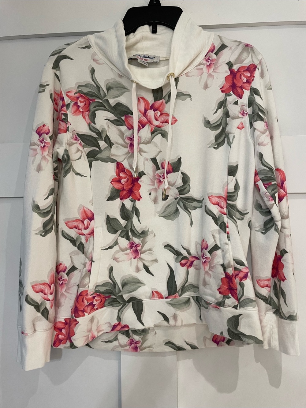 Tommy Bahamas Women’s XS Floral Print Cowl Neck Sweatshirt